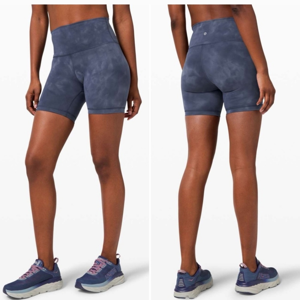 Lululemon Wunder Train High-Rise Short 6" Diamond Dye Shade Naval Blue • 8